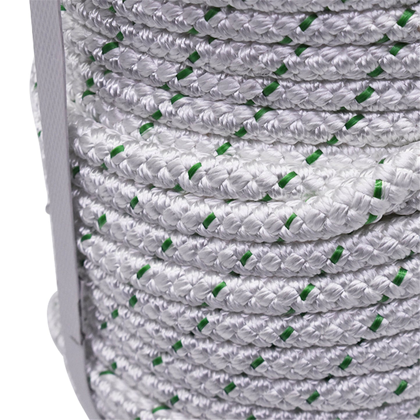 findmall 3/8 Inch x 100 Feet Double Braid Polyester Rope 4800Lbs Breaking Strength Strong Pulling Rope for Tree Work Camping Swings