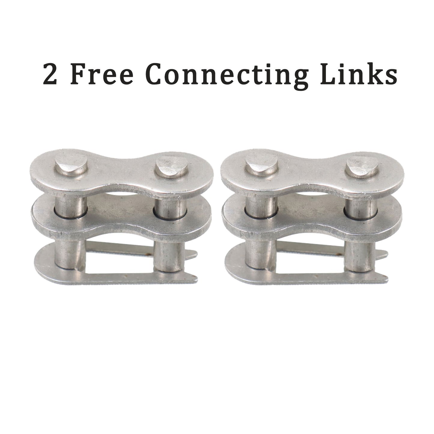 findmall 50SS Roller Chain 10 Feet with 2 Free Connecting Links, 192 Links, Stainless Steel