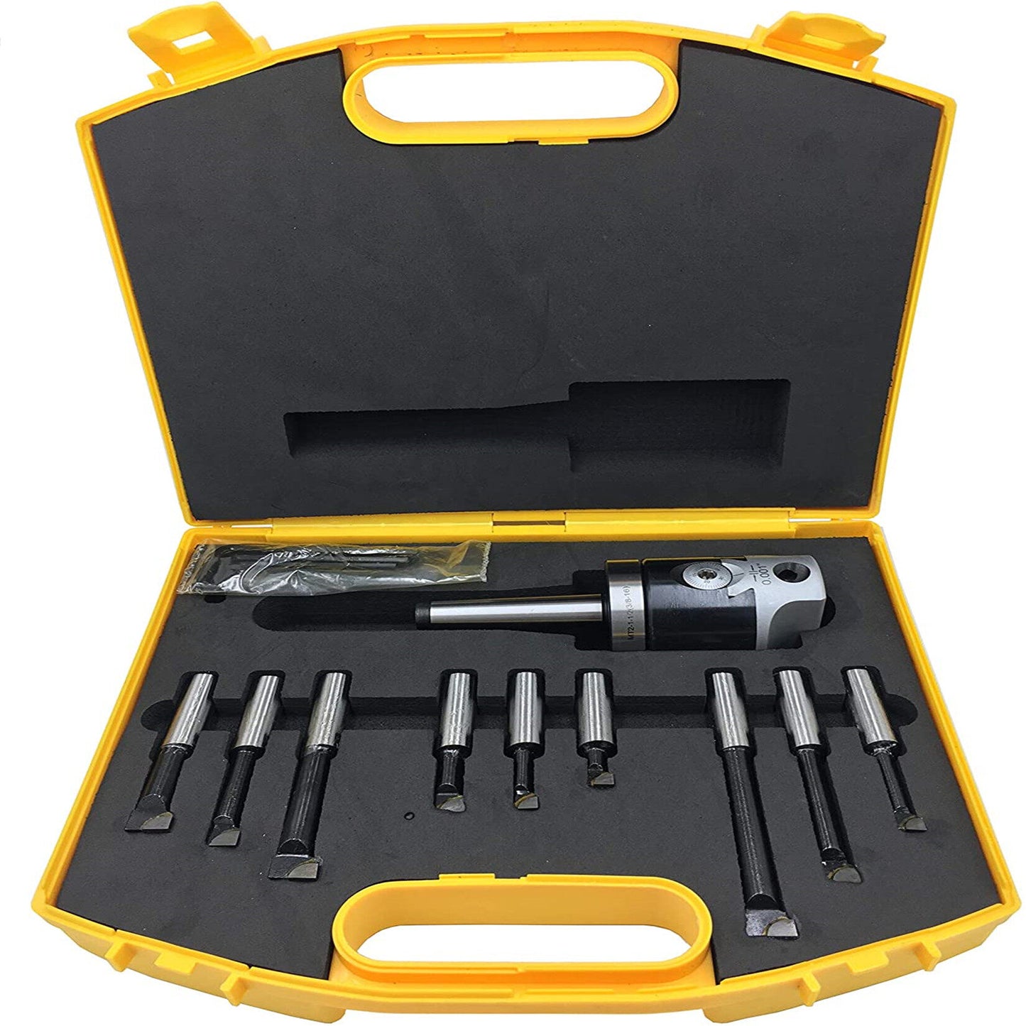 findmall 9 pcs Shank Boring Bar Sets Boring Head 2"(7/8-20) With MT2 Shank 3/8-16 1/2"
