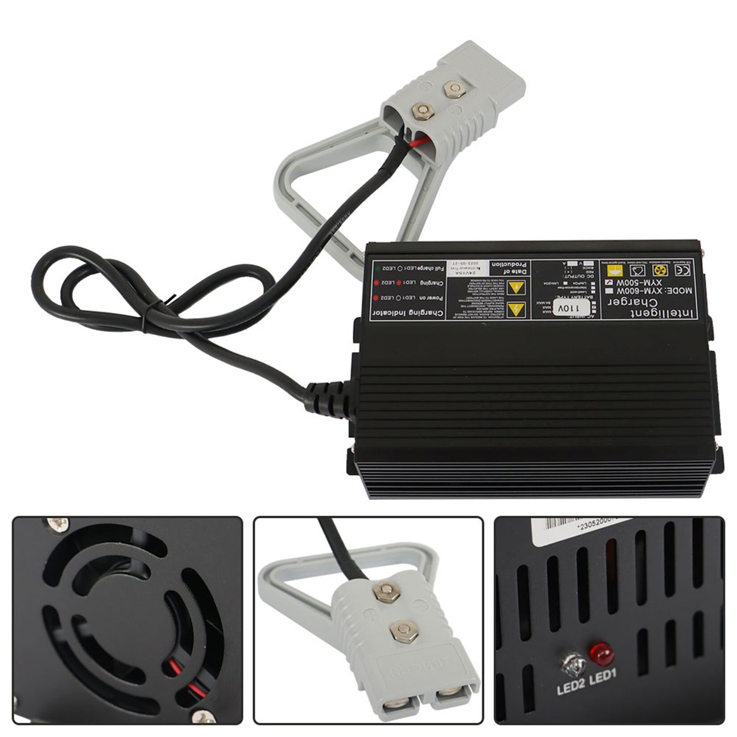 findmall 24V Floor Scrubber, Pallet Jack Battery Charger w/ 175A Rating SB175 Connector