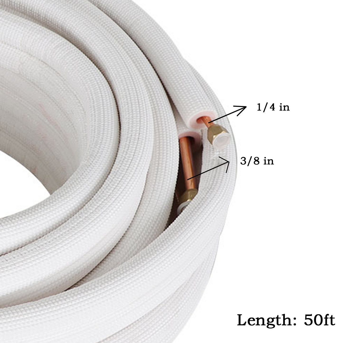 findmall 50FT Durable 1/4"-3/8" Dia. Install Kit For Mini Split Heat Pump Systems