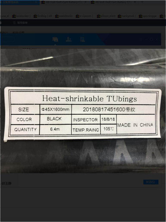 eTekGo X-Tube Heat Shrink Wrap Tubing 39"&64" Lengths for Rod Grips-5 Color 14 Sizes (Black, Diamter:45mm; Length:64")