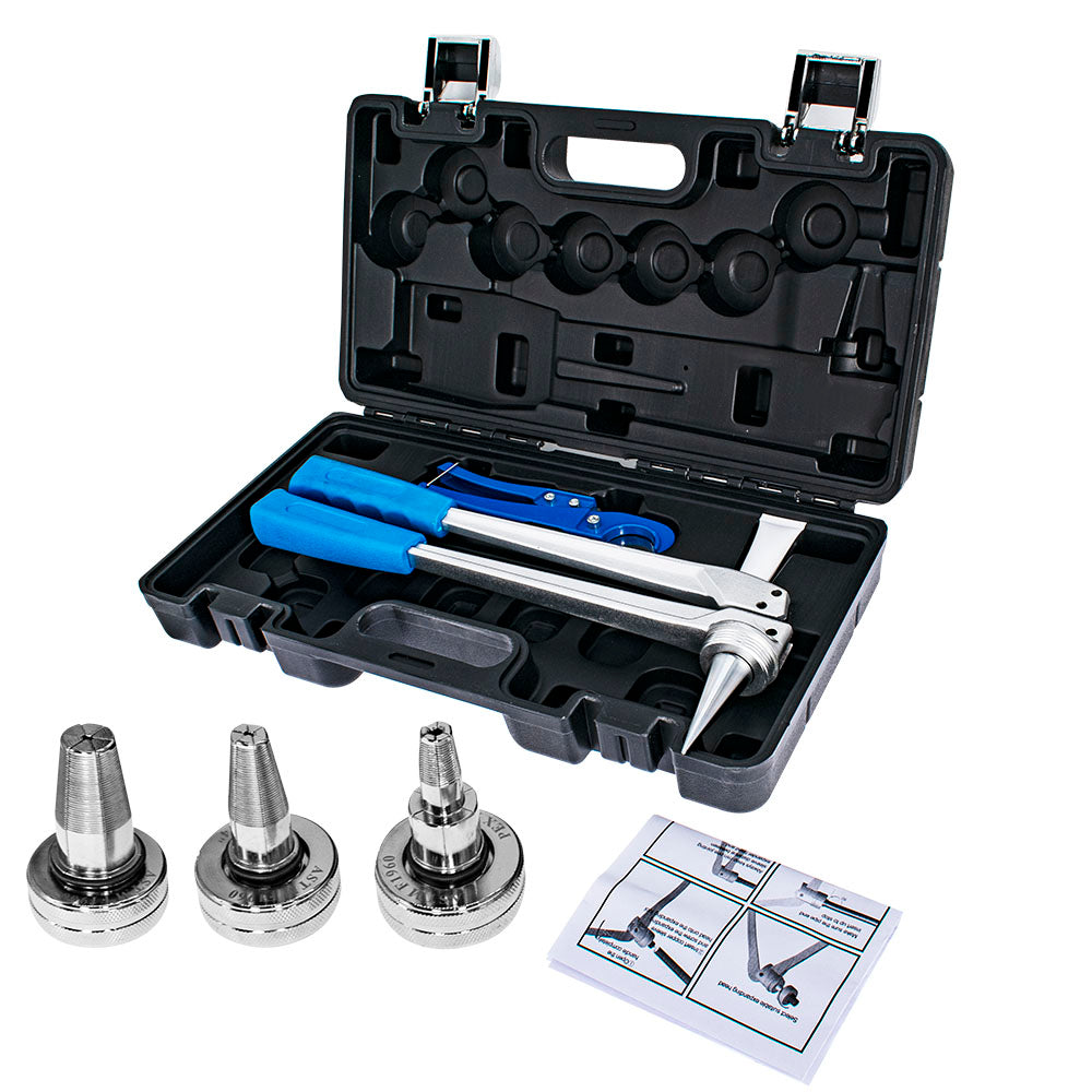 findmall PEX Expansion Tool Kit Tube Expander With 1" 1/2" 3/4" Expander Heads