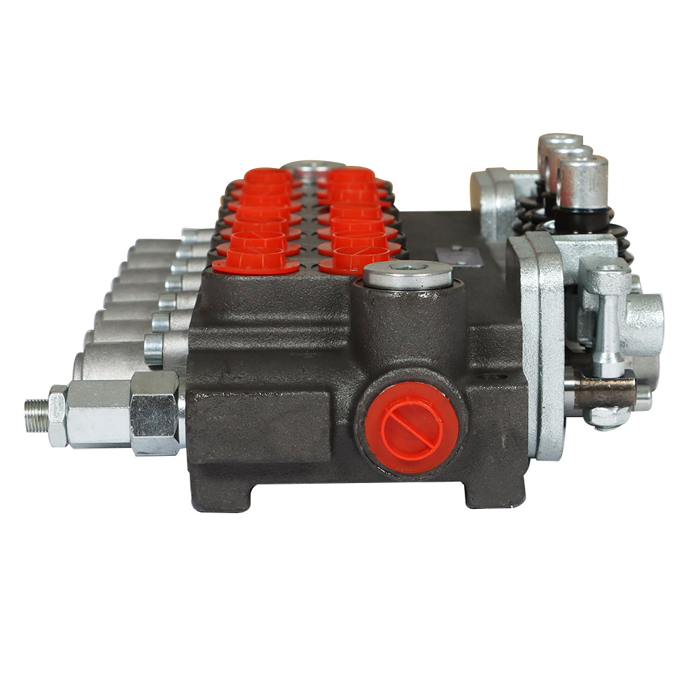 findmall 7 Spool Hydraulic Directional Control Valve 11gpm,40L,2 Joystick,BSPP Interface