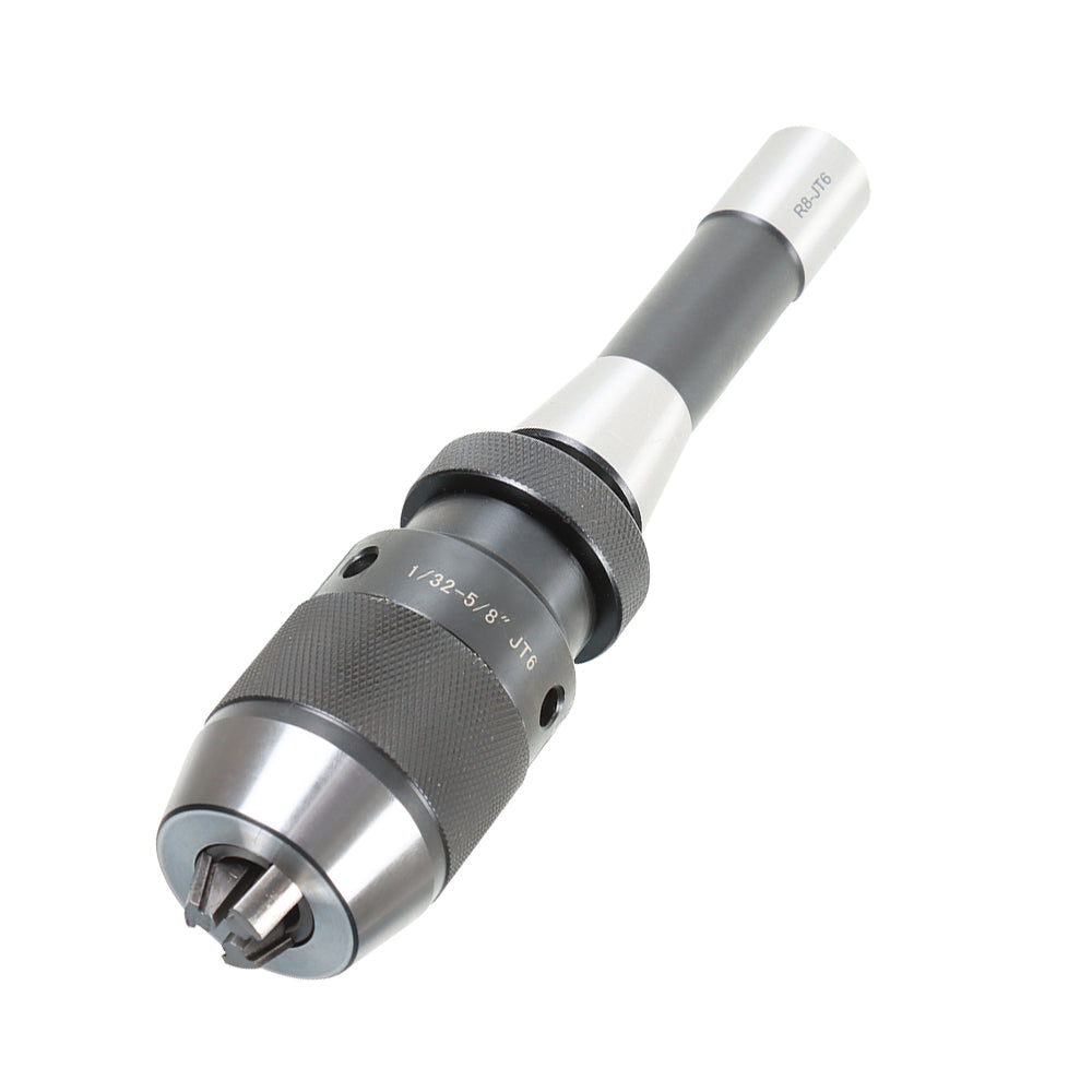 findmall 1/32"- 5/8" Keyless Drill Chuck JT6 Self Tighten W/R8 Shank Adapter