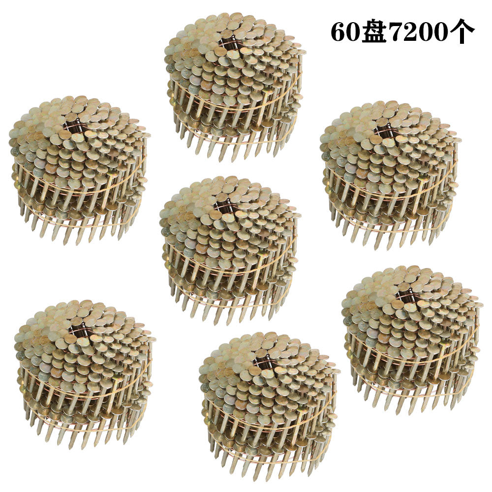 findmall 7200 Pack 1-1/4" 15 Degree Coil Roofing Nail 3/8" Head Diameter Galvanized