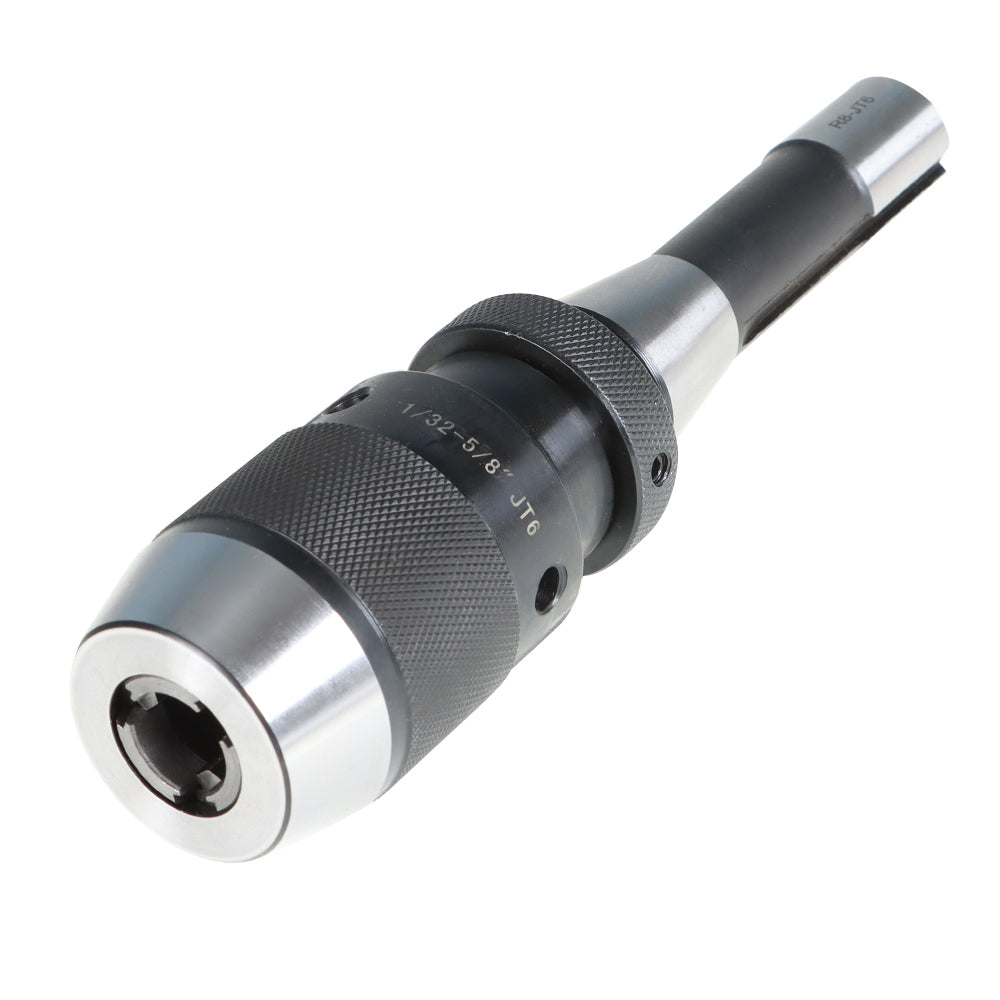 findmall 1/32"- 5/8" Keyless Drill Chuck JT6 Self Tighten W/R8 Shank Adapter