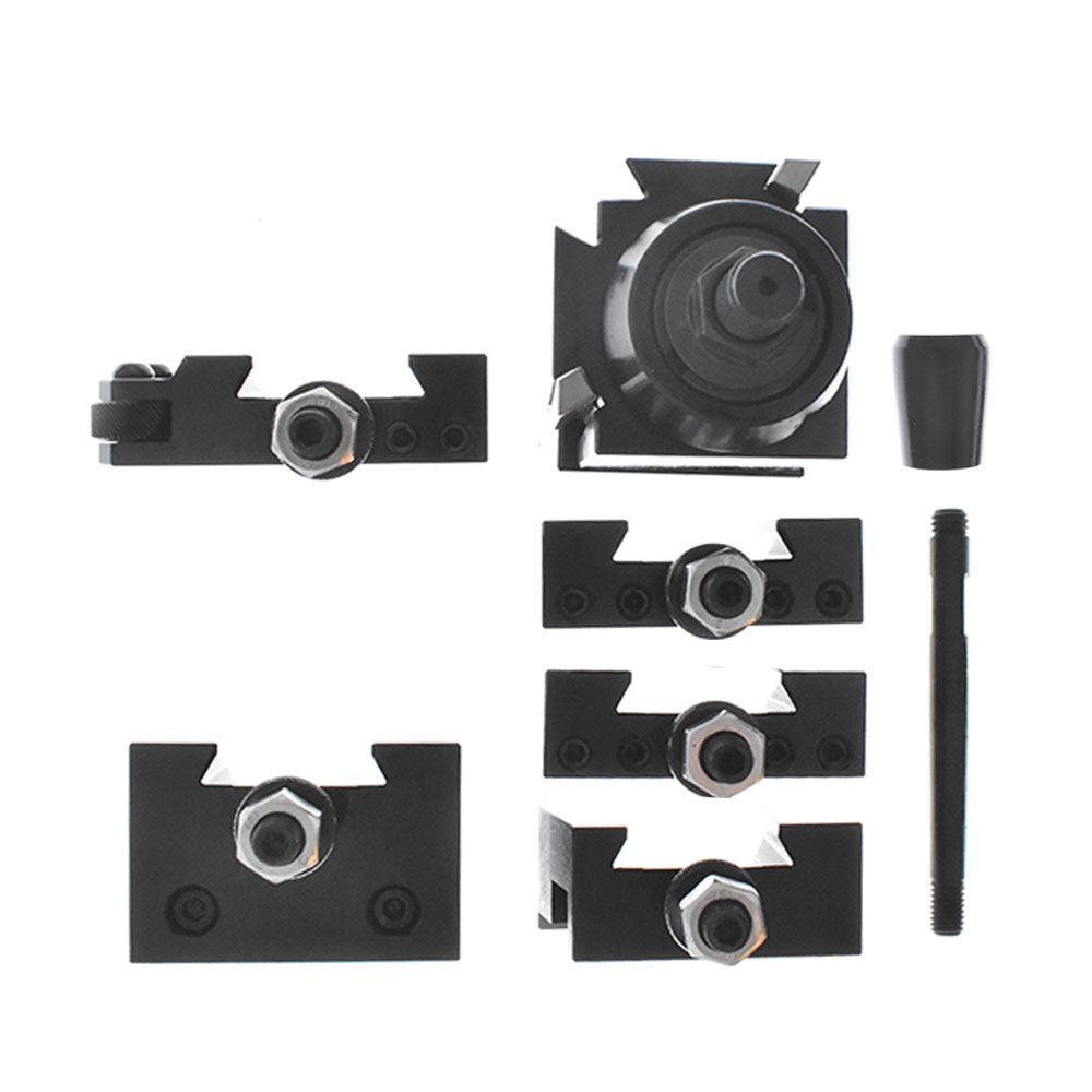 findmall AXA 250-111 Wedge 6Pcs Type Quick Change Tool Post Holder Set For Lathe 12"