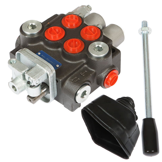 findmall 2 Spool 11GPM Hydraulic Control Valve Double Acting 3600 PSI BSPP Port
