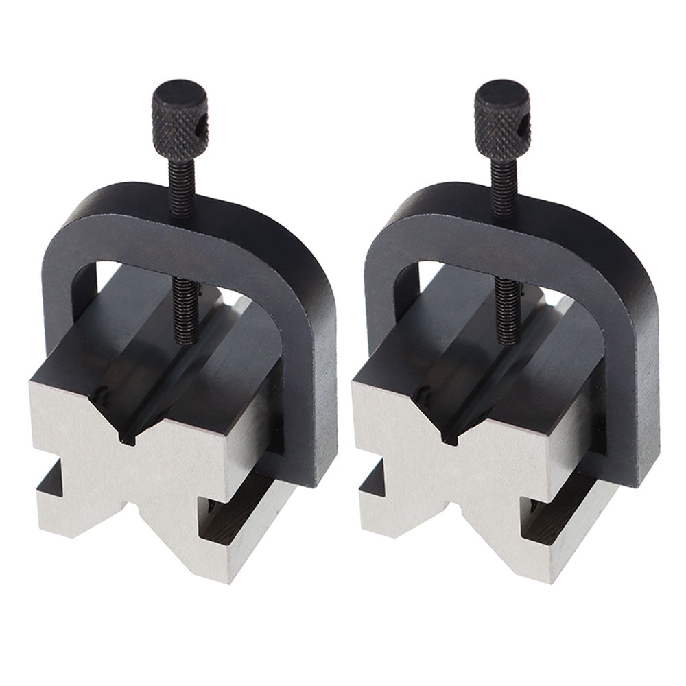 findmall 1-3/8 L X 1-5/8 W X 1-3/4 H Accuracy V-Block & Clamp Set