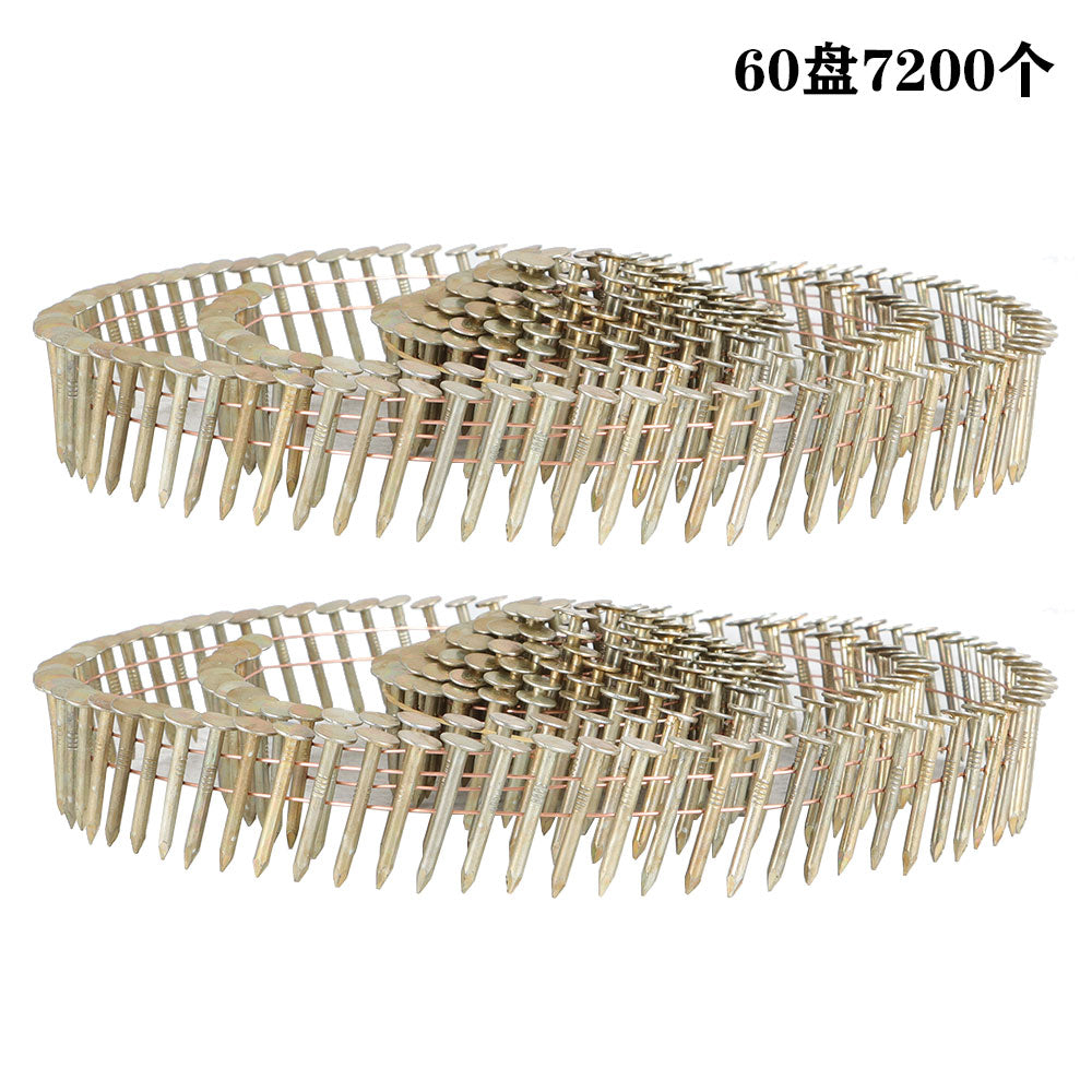 findmall 7200 Pack 1-1/4" 15 Degree Coil Roofing Nail 3/8" Head Diameter Galvanized