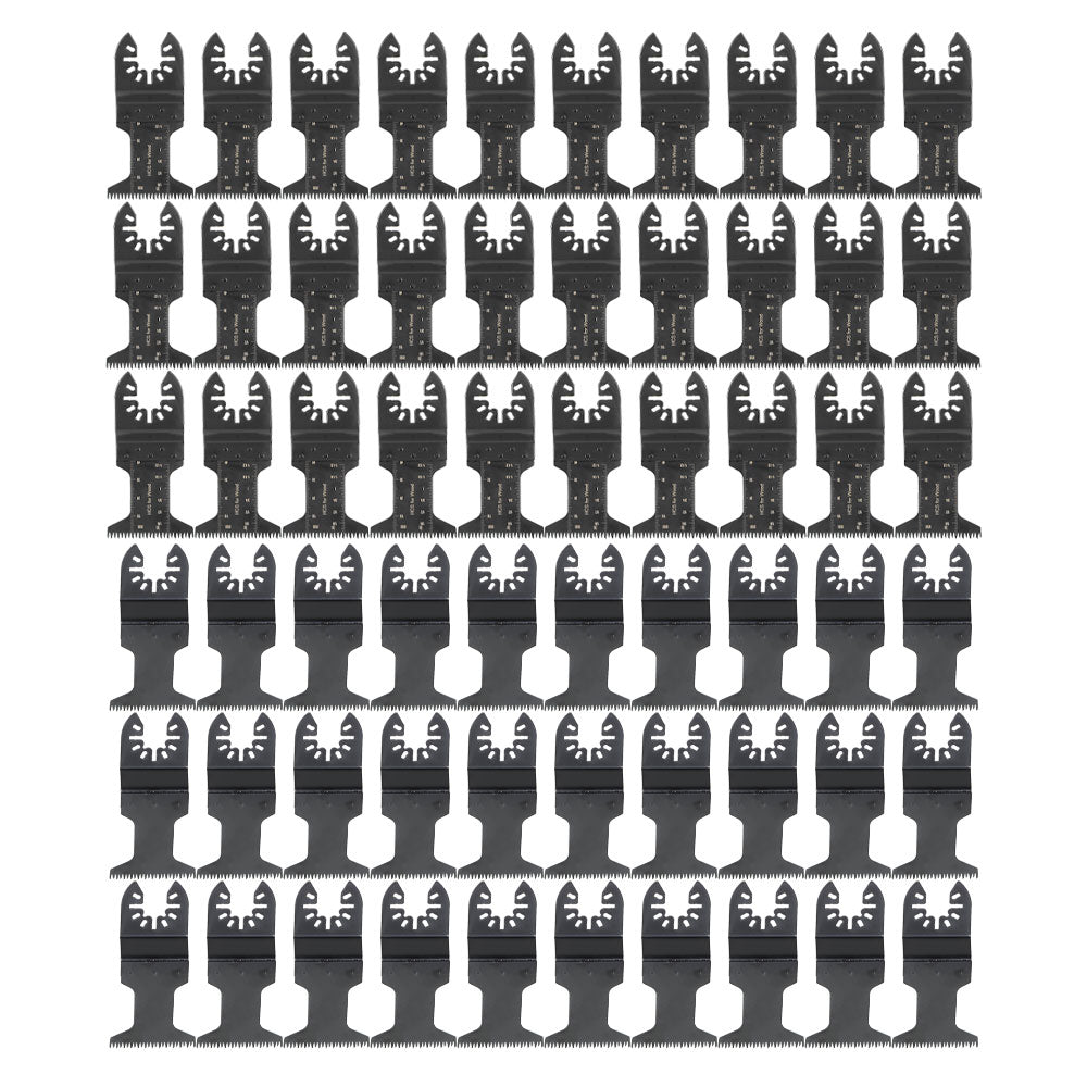 findmall 60 Pcs 1.75" - 3.5" Oscillating Multitool Tool Quick Release Saw Blades