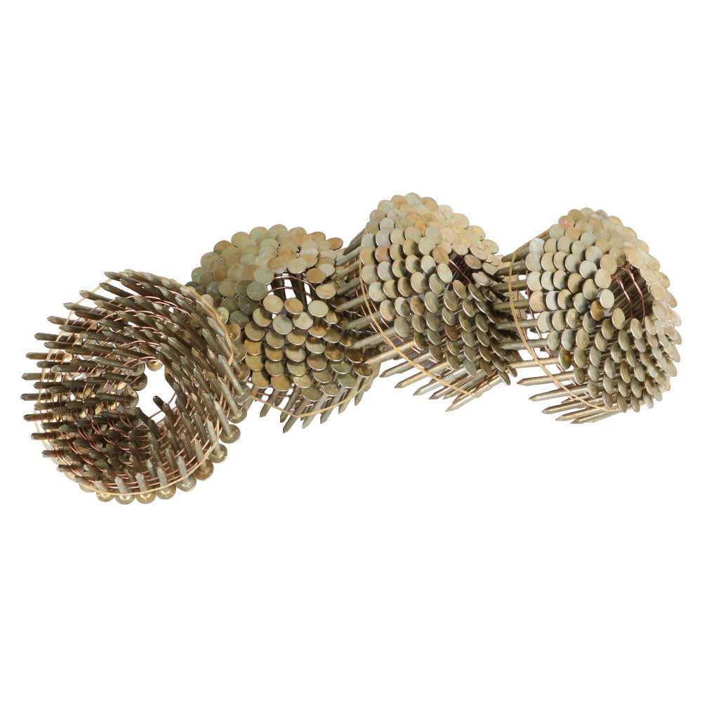 findmall 7200 Pack 1-1/4" 15 Degree Coil Roofing Nail 3/8" Head Diameter Galvanized