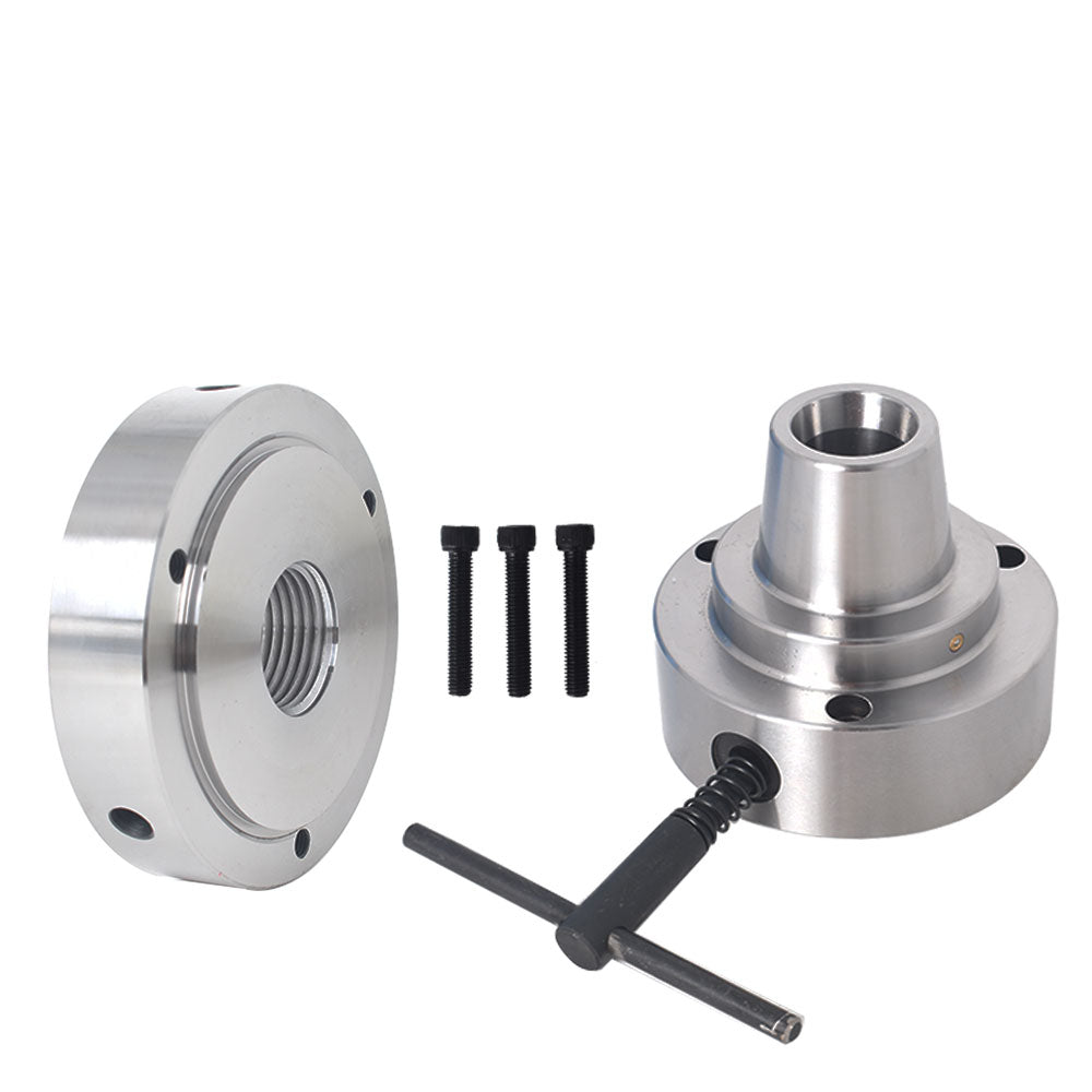 findmall 5C 5" Collet Lathe Chuck Closer With Semi-finished Adp.1-1/2" ×8 Thread