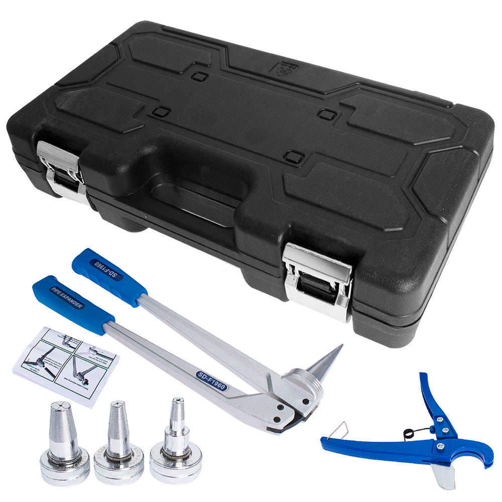 findmall PEX Expansion Tool Kit Tube Expander With 1" 1/2" 3/4" Expander Heads