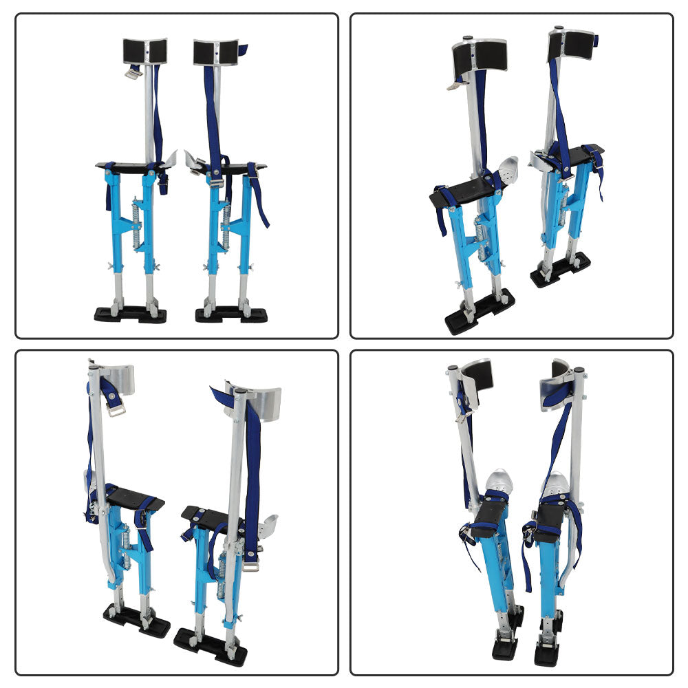 findmall Drywall Stilts Lightweight Aluminum Blue For Putting Up Drywall 18''-30''