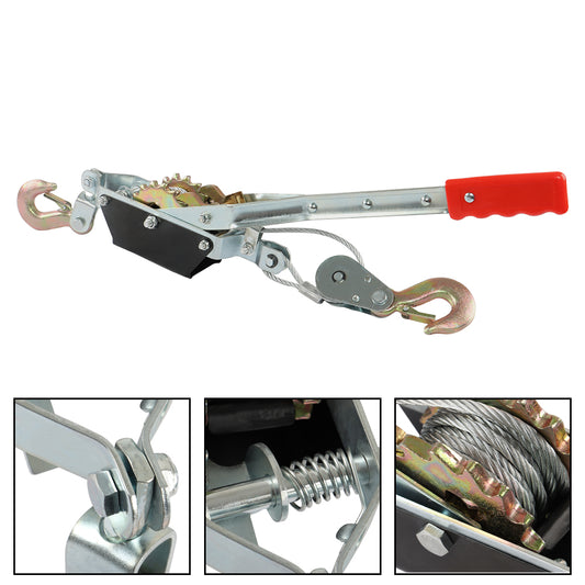 Findmall 2 Ton Heavy Duty Dual Gear Power Puller Cable Puller New