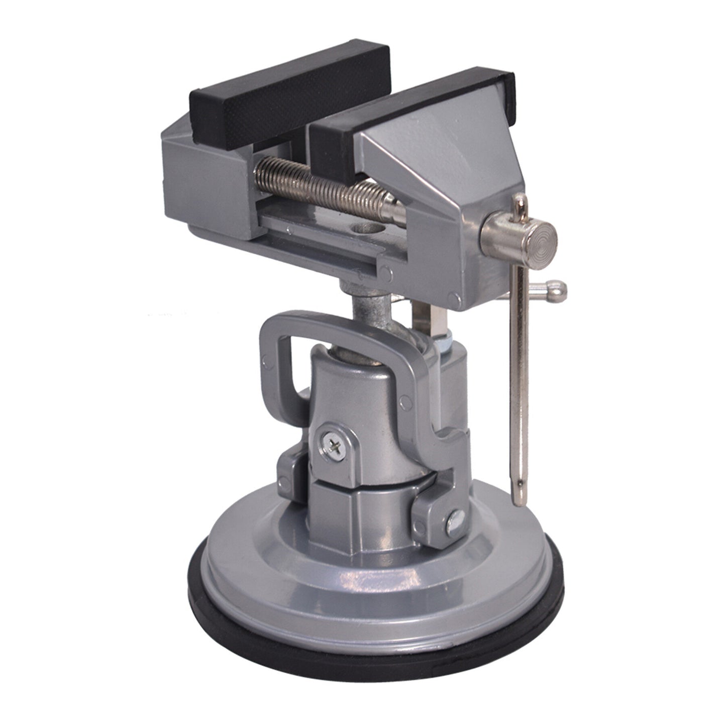 findmall Vacuum Base Vise Portable Base Vise 3.15" Jaw Width Pivots Multi-Angle Rotate 360° Fit for Various Smooth Work Surfaces