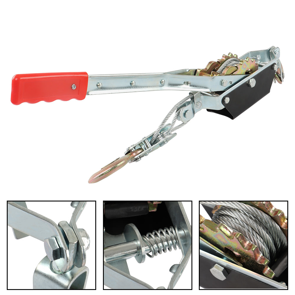 Findmall 2 Ton Heavy Duty Dual Gear Power Puller Cable Puller New