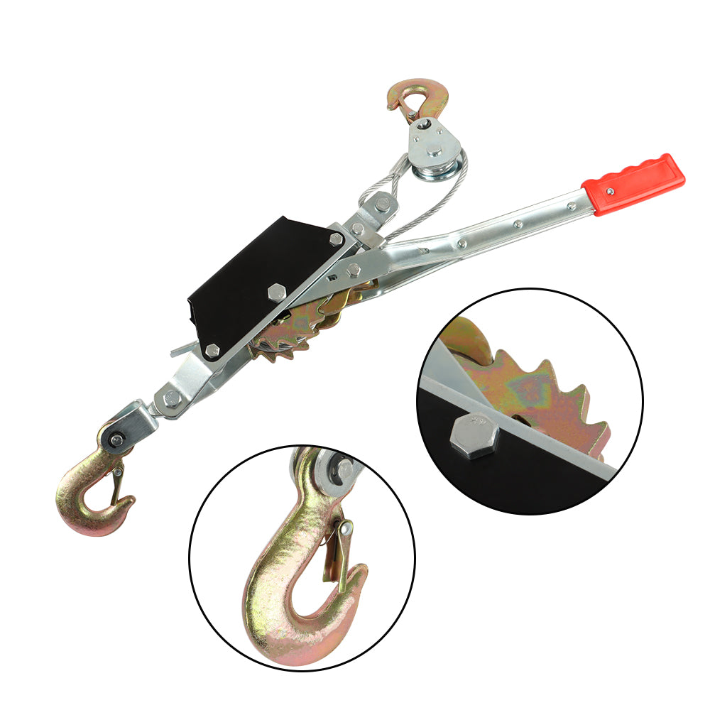 Findmall 2 Ton Heavy Duty Dual Gear Power Puller Cable Puller New