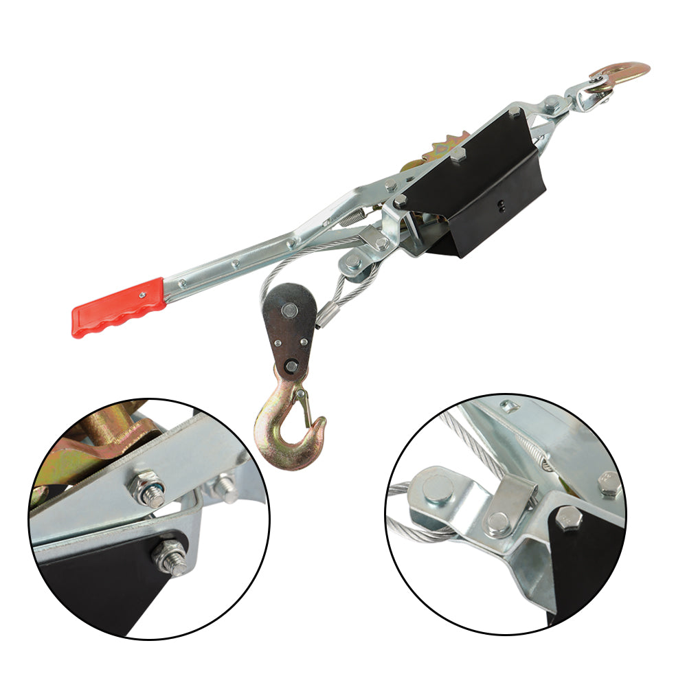 Findmall 2 Ton Heavy Duty Dual Gear Power Puller Cable Puller New