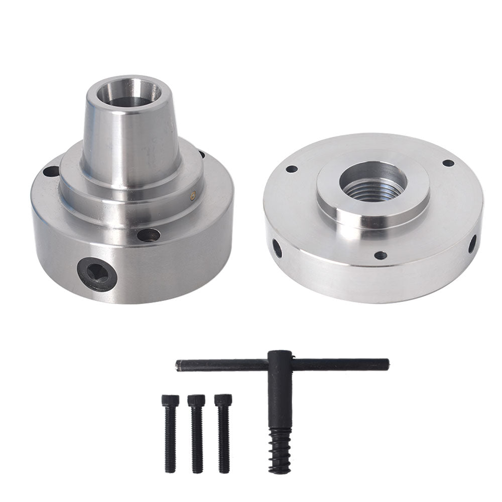 findmall 5C 5" Collet Lathe Chuck Closer With Semi-finished Adp.1-1/2" ×8 Thread