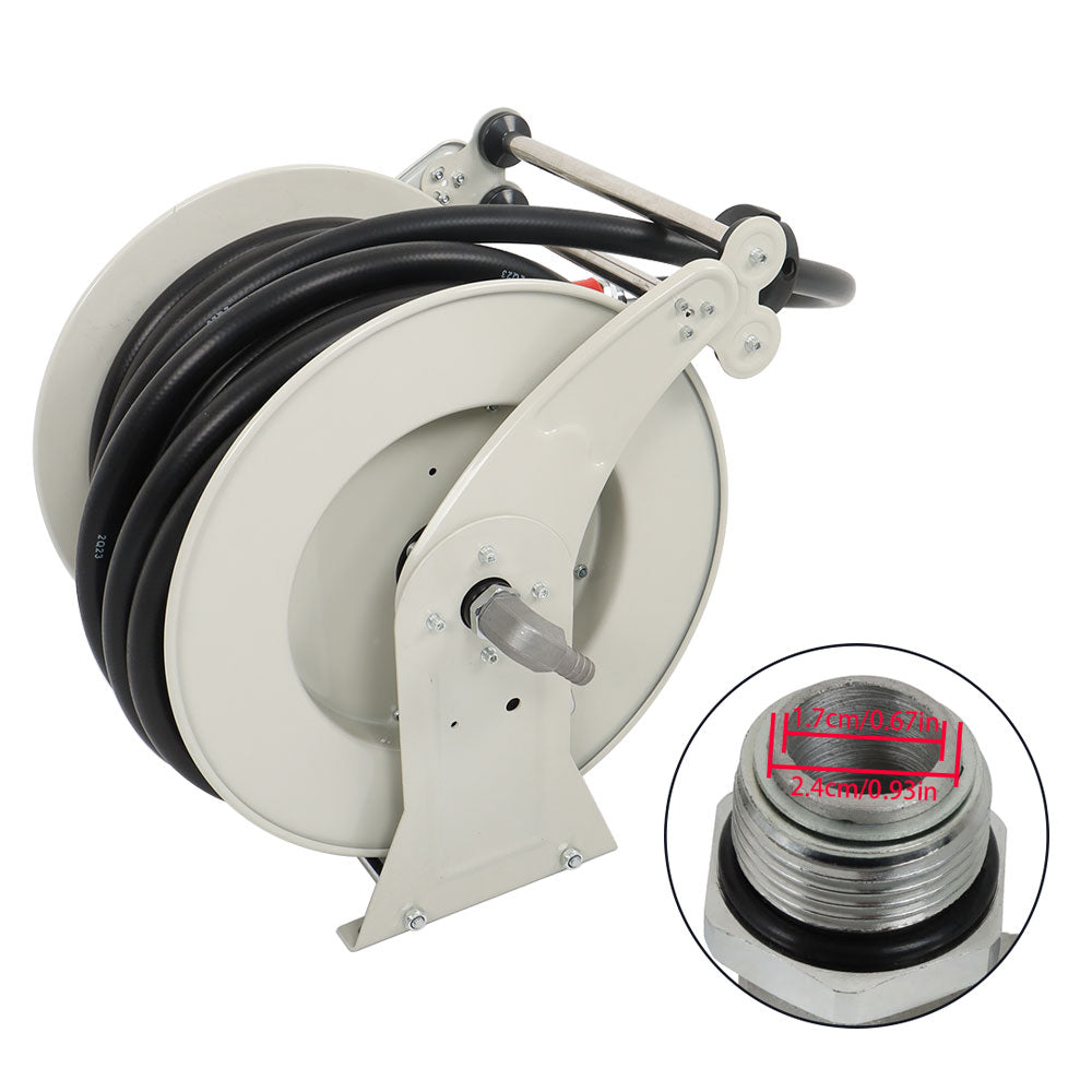 findmall Auto Fueling Nozzle Fuel Hose Reel Retractable Diesel Hose Reel 3/4" x66'