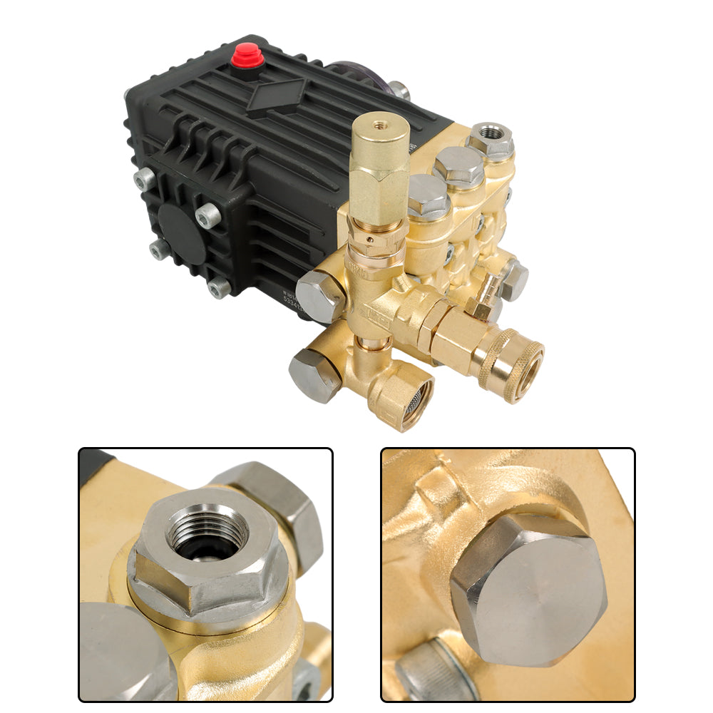 findmall 3600 PSI 4.9GPM Belt Drive Pressure Power Washer Pump 24mm Solid Shaft