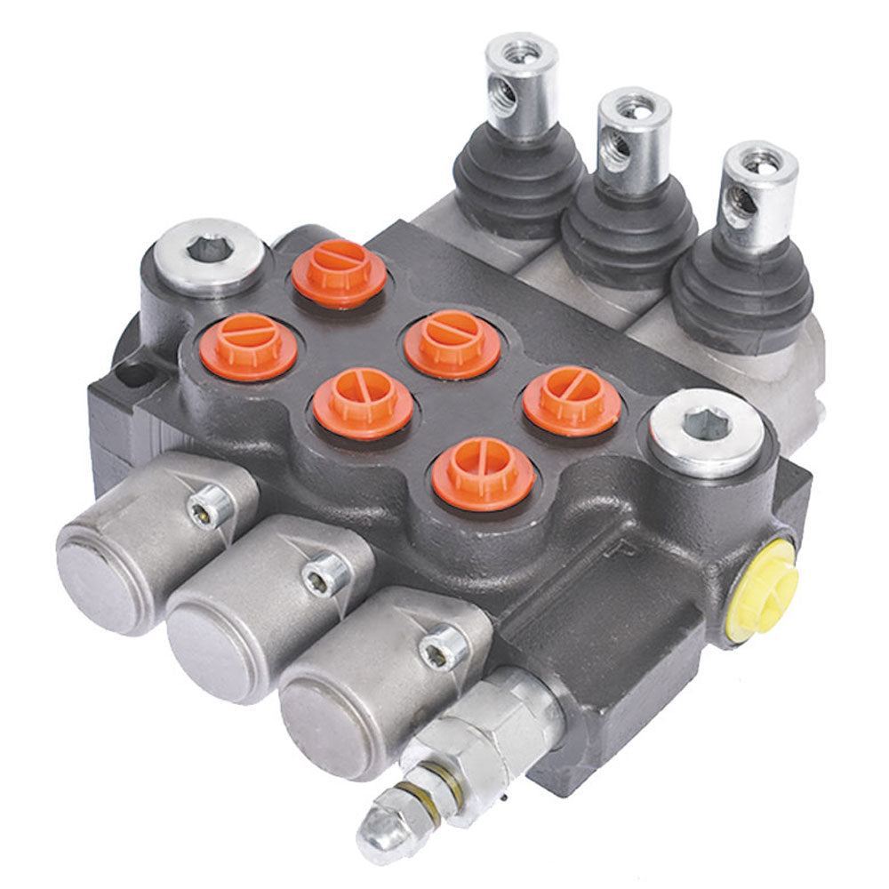findmall 11GPM Adjustable Hydraulic Directional Control Valve Double Acting 3 Spool