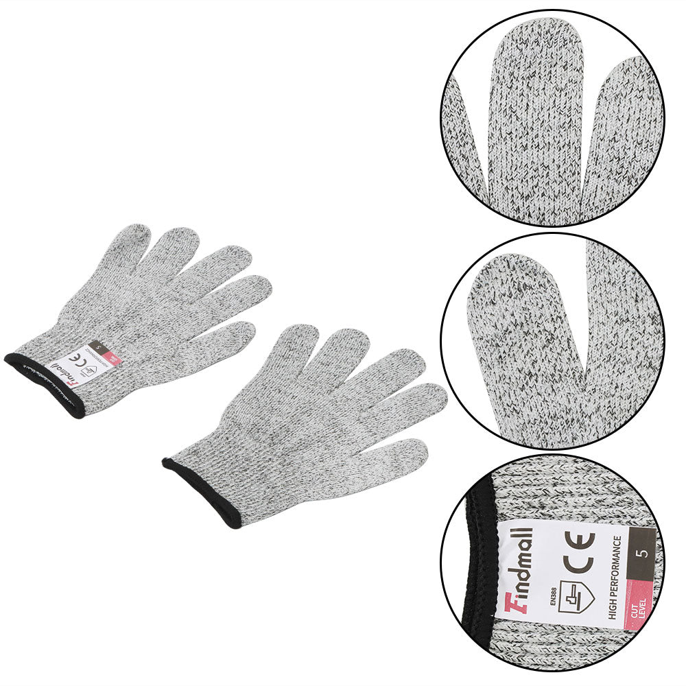 findmall 1 Pair S-Size Food Grade Kitchen Cut Resistant Gloves For Mandolin Slicing