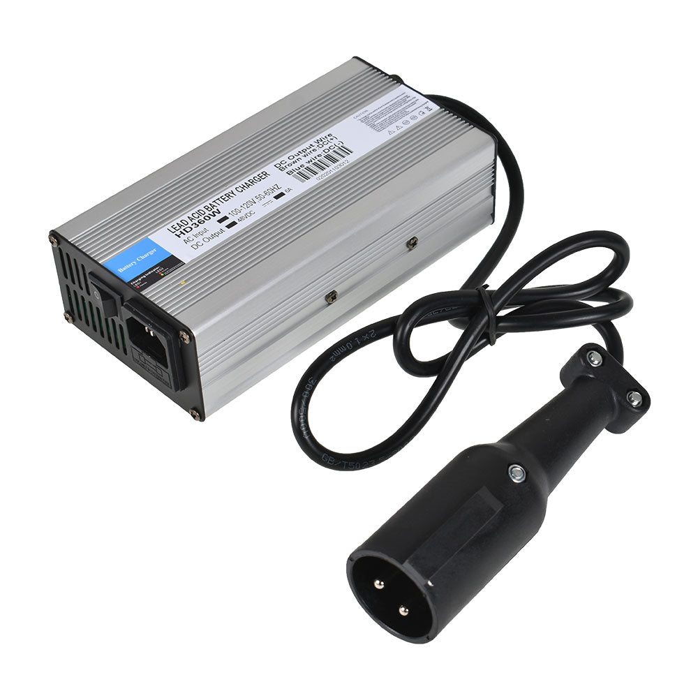 findmall For Club Car Golf Cart 48 Volt 6Amp Battery Charger Snap Head 3 Pin Plug