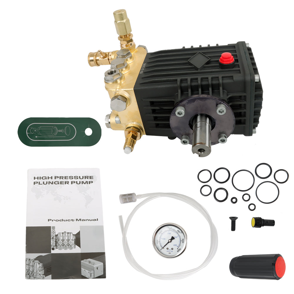 findmall 3600 PSI 4.9GPM Belt Drive Pressure Power Washer Pump 24mm Solid Shaft
