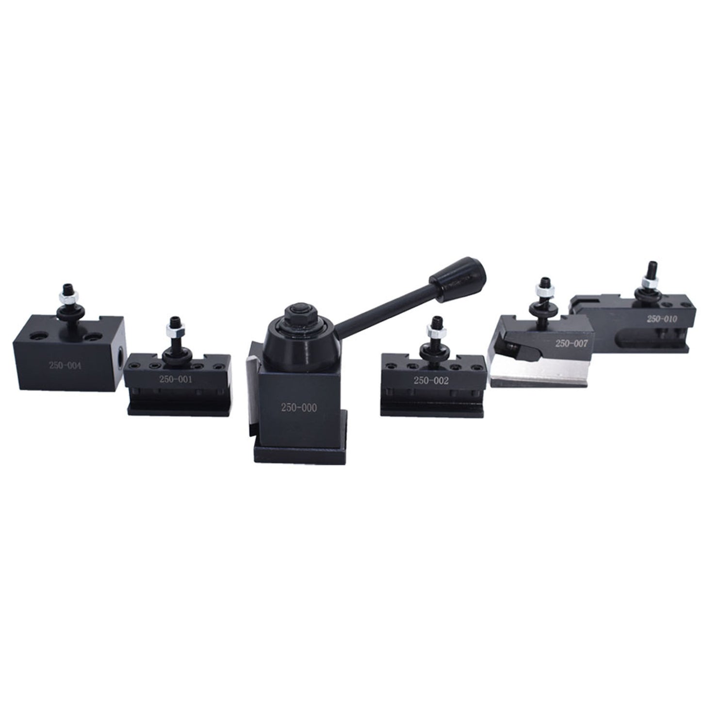 findmall 6Pcs AXA 250-111 Wedge Type Tool Post Set Quick Change Tool Post Set Lathe Holder AXA Tool Post Set Fit for Lathe Swing 6-12 Inch