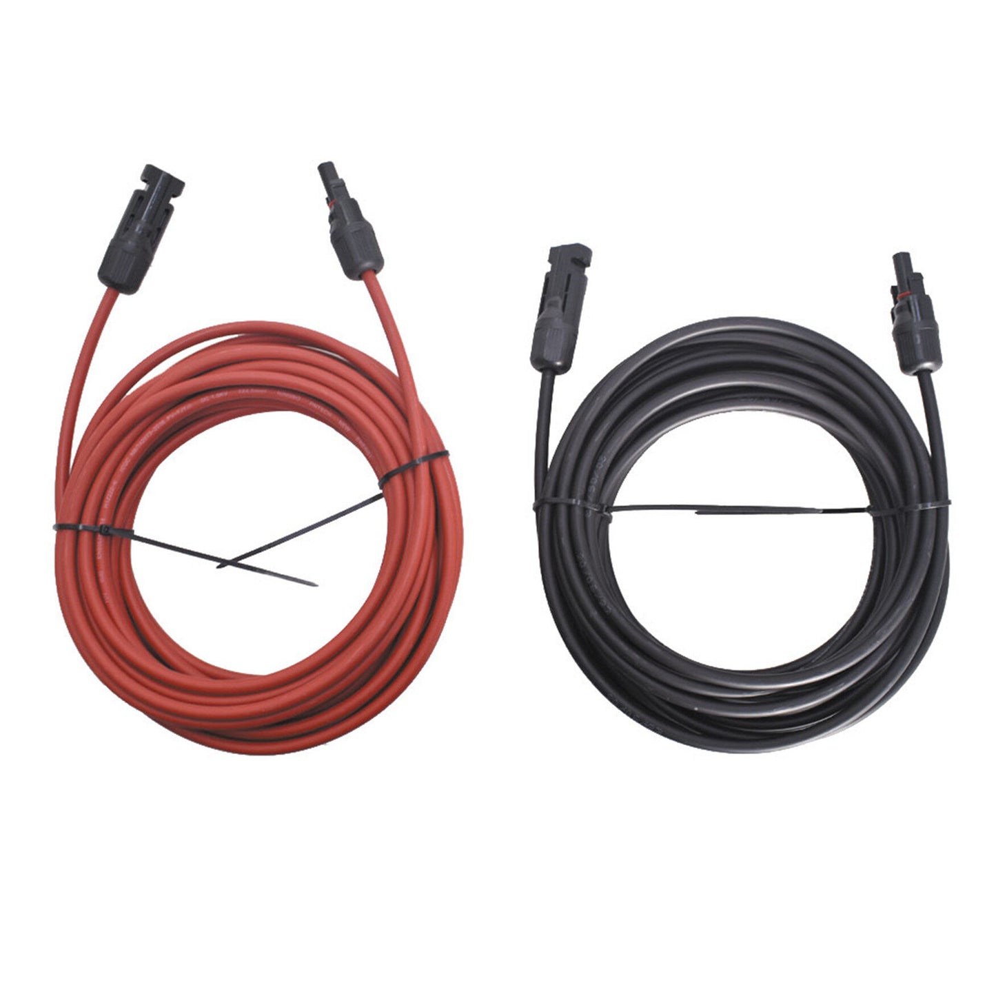 findmall New 4mm²/12AWG 20ft Black+Red Solar Panel Extension Cable Wire Connector 1 Pair