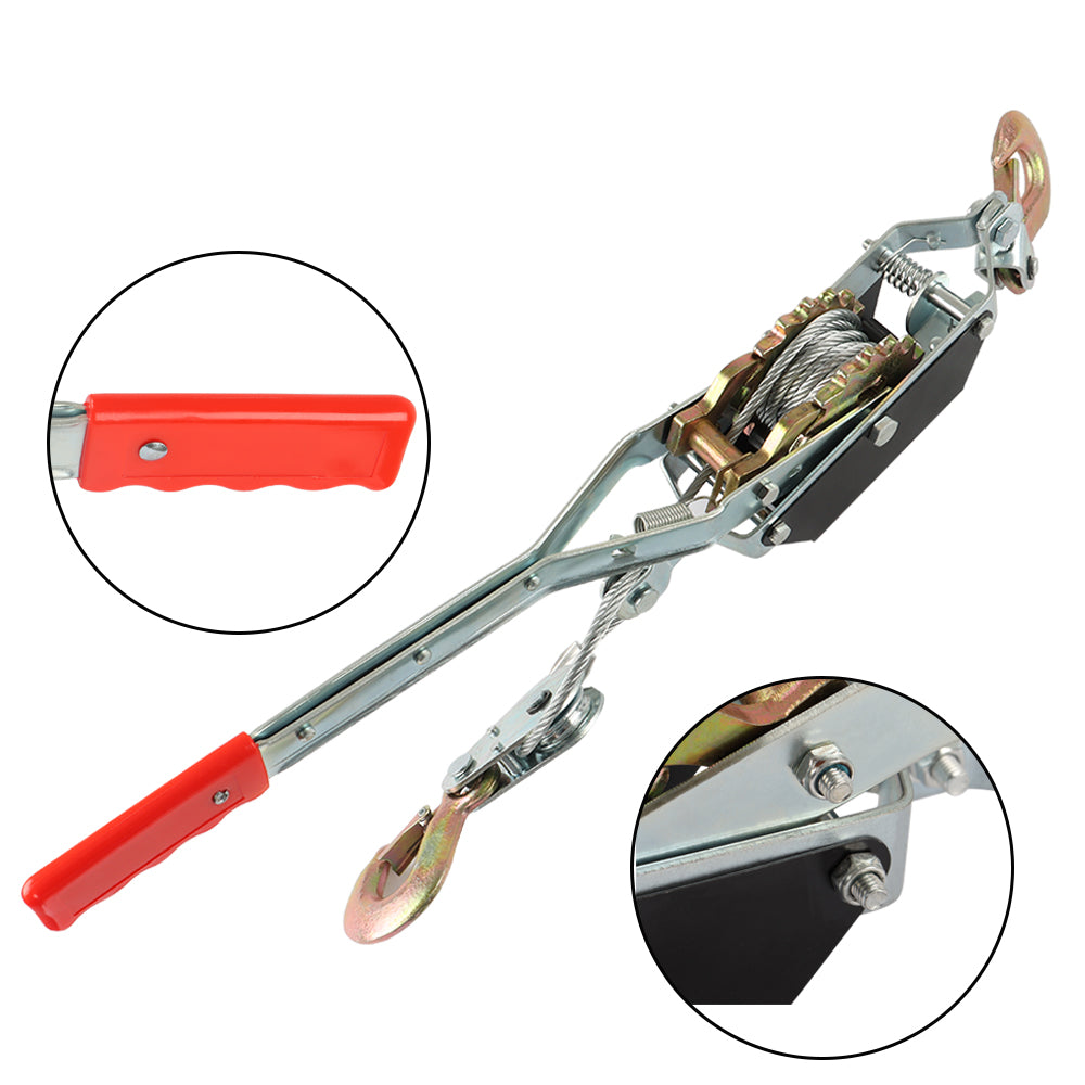 Findmall 2 Ton Heavy Duty Dual Gear Power Puller Cable Puller New