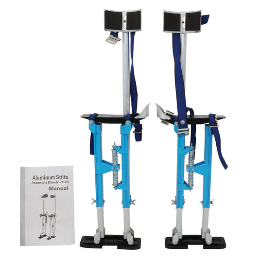 findmall Drywall Stilts Lightweight Aluminum Blue For Putting Up Drywall 18''-30''