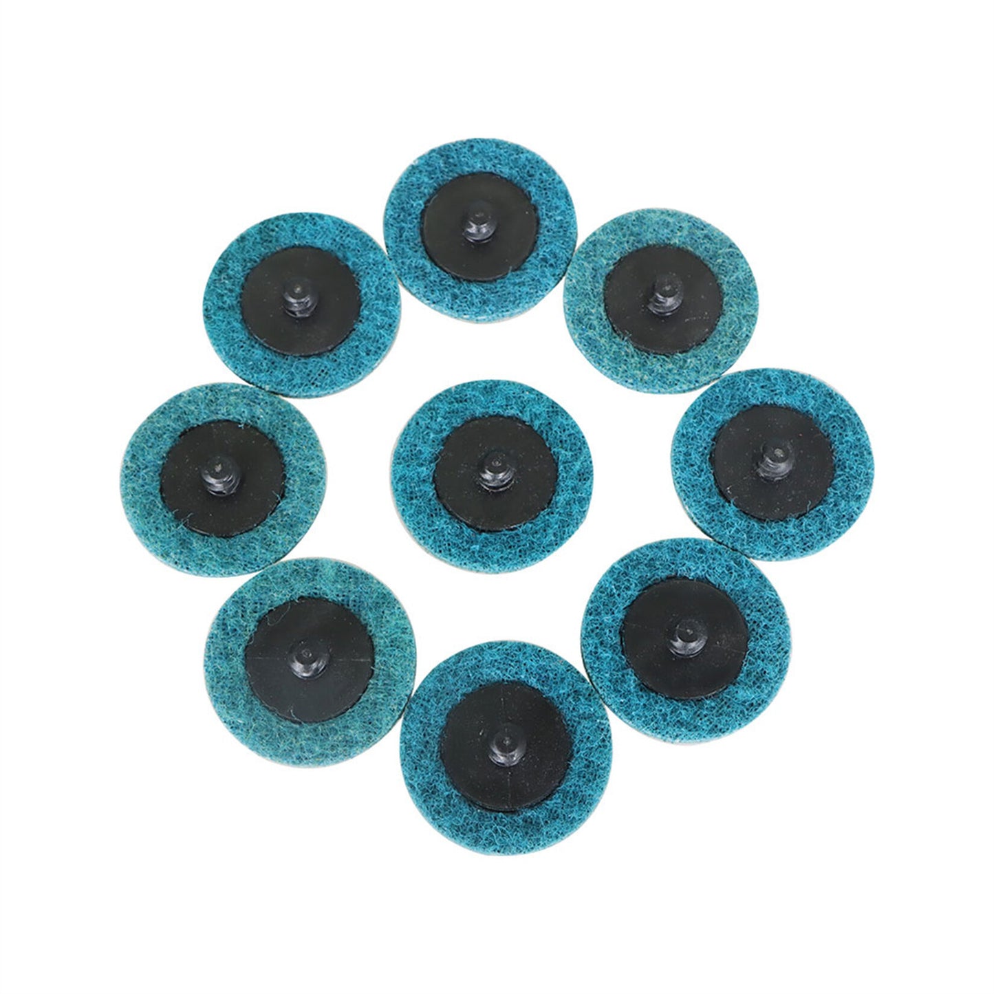 findmall 50Pcs 2 Inch Blue Quick Change Surface Prep Conditioning Discs, Fine Grit for Cleaning, Finishing and Deburring on Metals