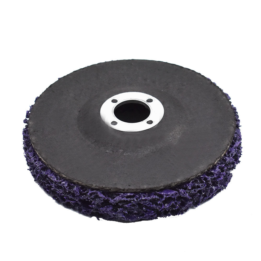 5Pcs 4" x 5/8" Purple Poly Strip Disc Wheel for Grinding Paint Rust Fit for Angle Grinder