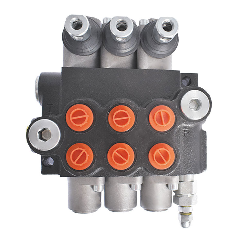 findmall 11GPM Adjustable Hydraulic Directional Control Valve Double Acting 3 Spool