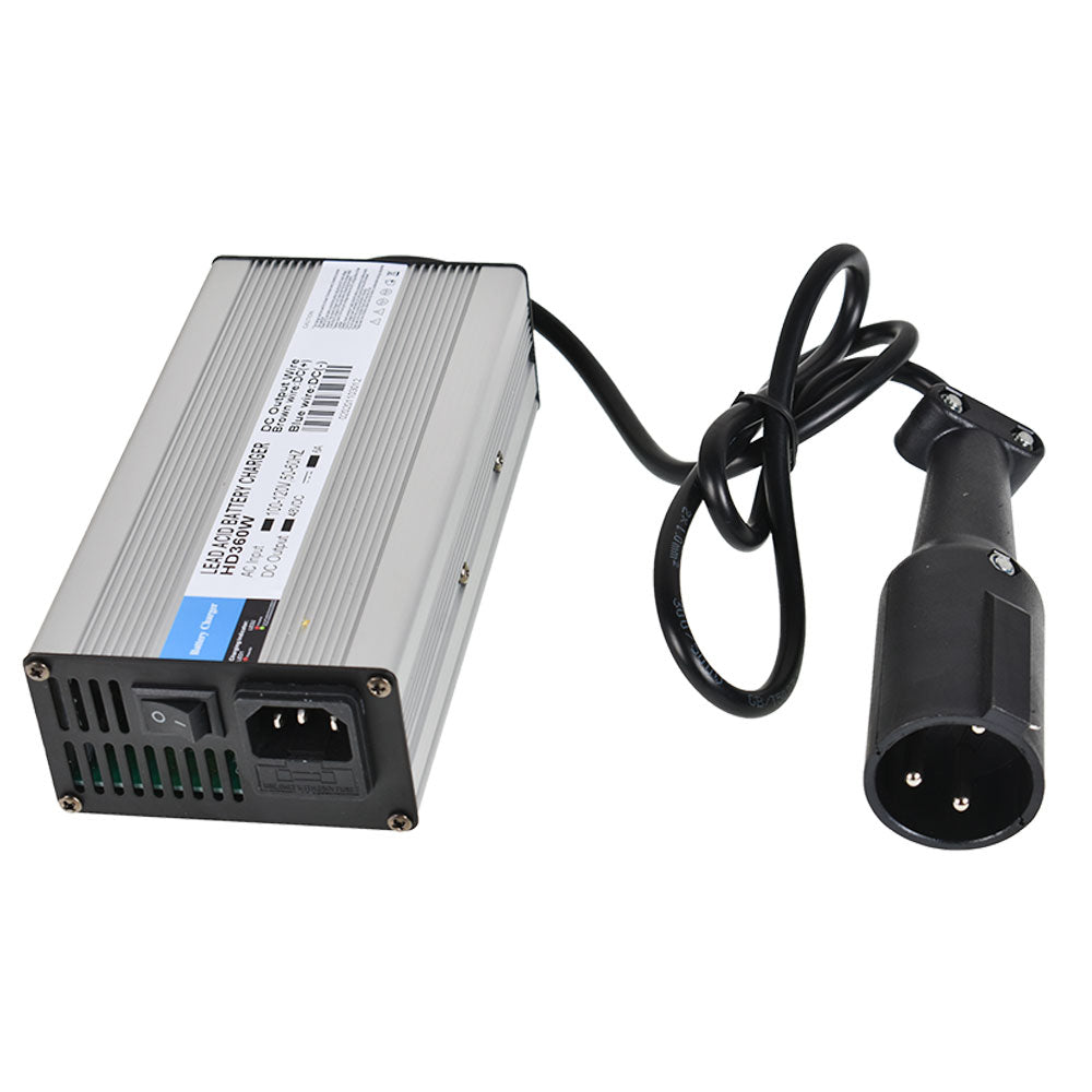 findmall For Club Car Golf Cart 48 Volt 6Amp Battery Charger Snap Head 3 Pin Plug