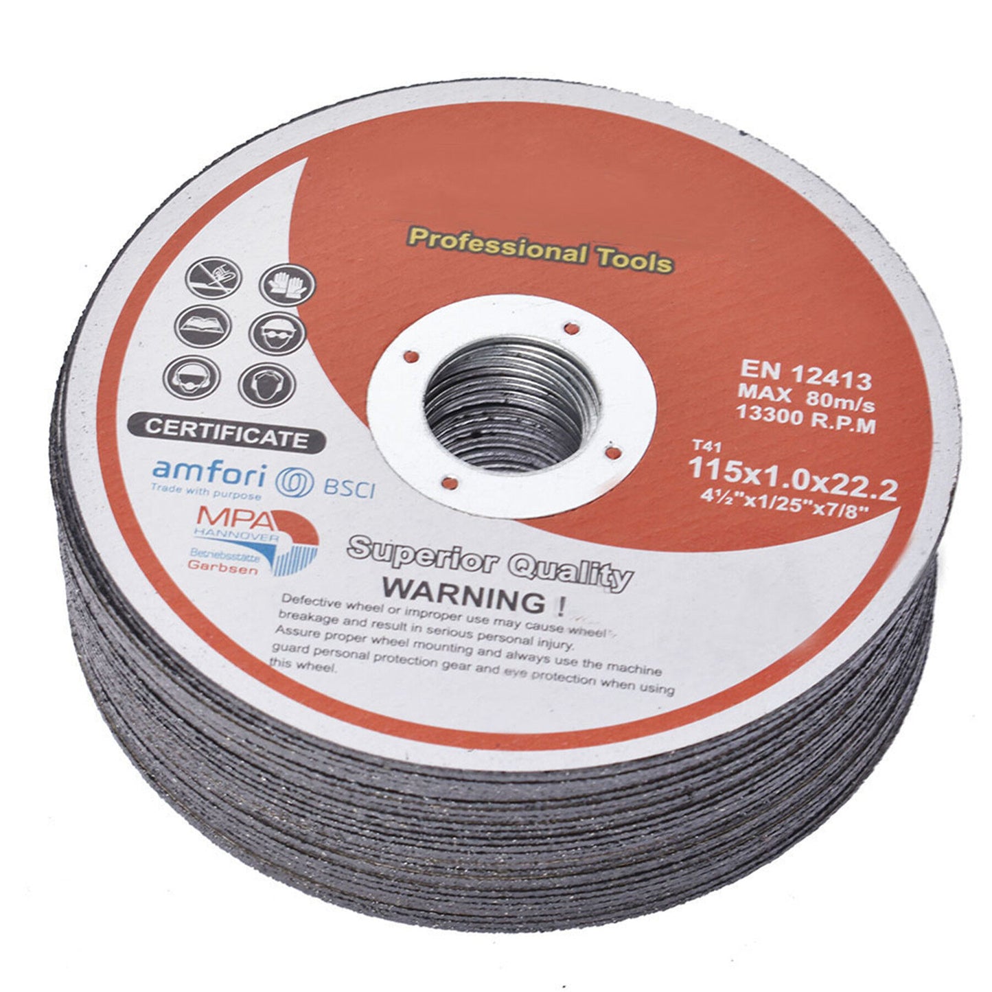 50 Pack 4-1/2"x.040"x7/8" Cut Off Wheel - Metal & Stainless Steel Thin Cutting Discs