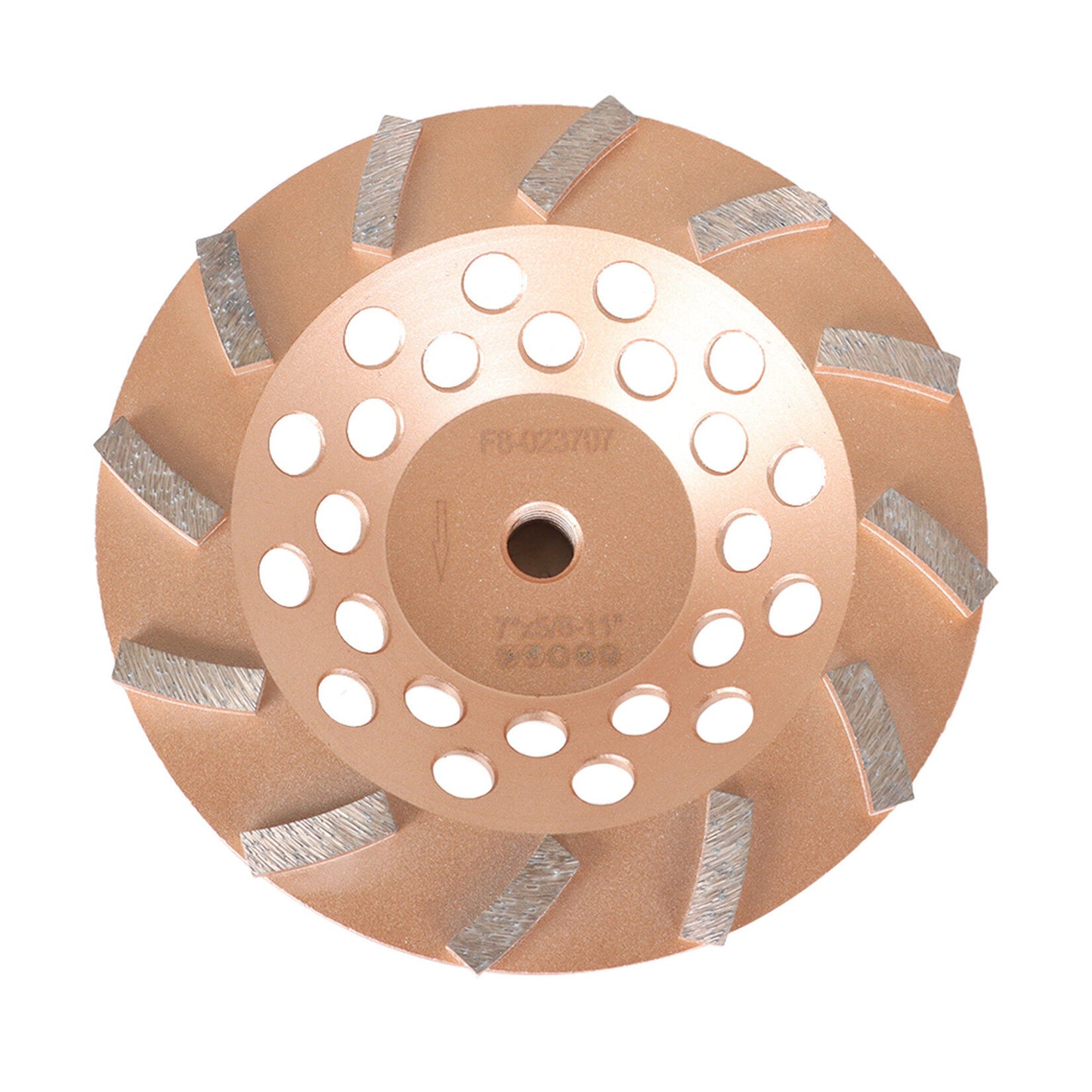 findmall 7 Inch 12 Turbo Diamond Segments 5/8 Inch -11 Arbor Grinding Wheels Diamond Cup Grinding Wheels Fit for Concrete and Masonry Available