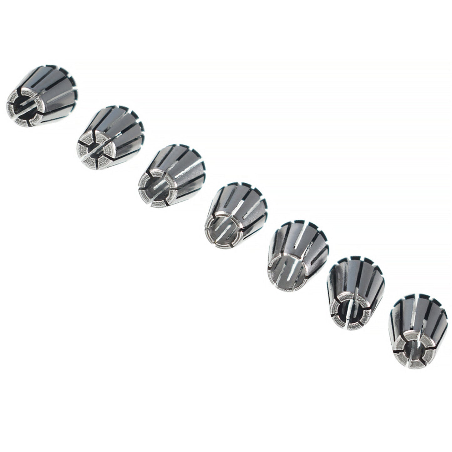 findmall 7Pcs ER11 Spring Collet Set 1/16 -1/4 Collet Chuck for CNC Milling Lathe Tool and Engraving Machine Carbon Steel