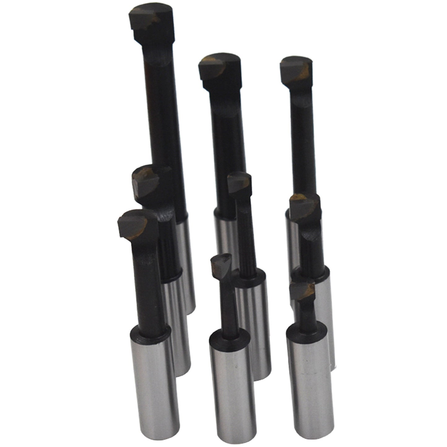 NEW 9 pcs 1/2" Boring Bar Set C6 Carbide Tipped Bars 1/2" Shank Lathe Tool