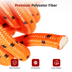 findmall 1/2 Inch 24 Strand Braided Rope – Heavy Duty Polyester Pulling Rope for Tree Work, Rigging & Outdoor Utility