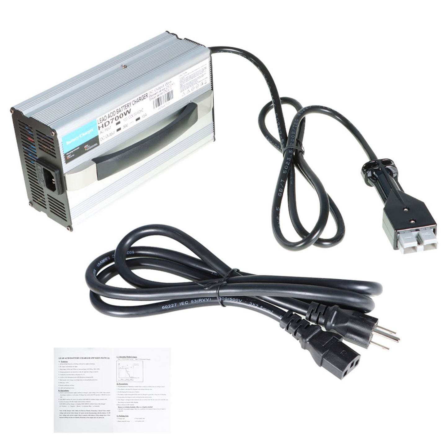 findmall 36 Volt 15 Amp Battery Charger For EZGO Marathon Golf Cart SB50