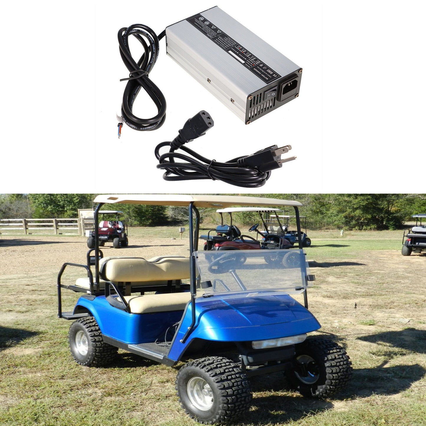 findmall FOR Star E-Z-Go TXT Club Car DS Yamaha 48Volt 6Amps Golf Cart Battery Charger