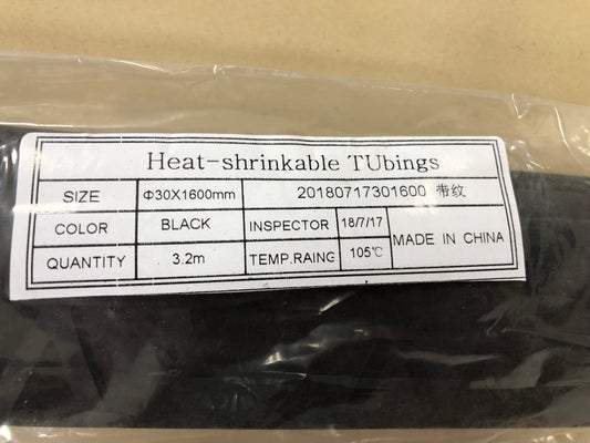 eTekGo findmall X-Tube Heat Shrink Wrap Tubing 39"&64" Lengths for Rod Grips-5 Color 14 Sizes (Black, Diamter:30mm; Length:64")