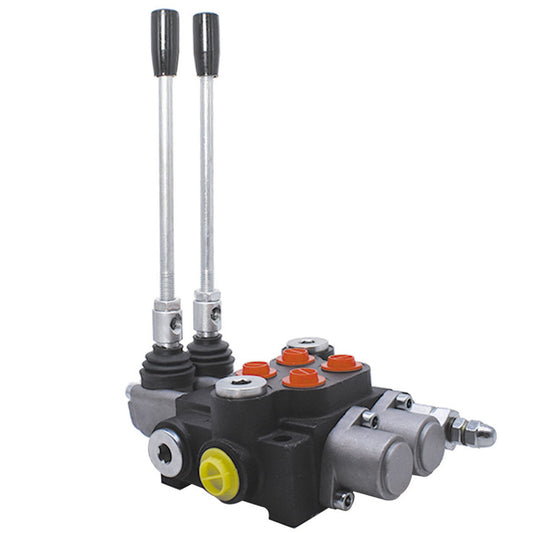 findmall 2 Spool 13 GPM 3600 PSI Hydraulic Directional Control Valve, SAE Ports Double Acting Valve for Small Tractors, Tractors, Loaders, Log Splitter