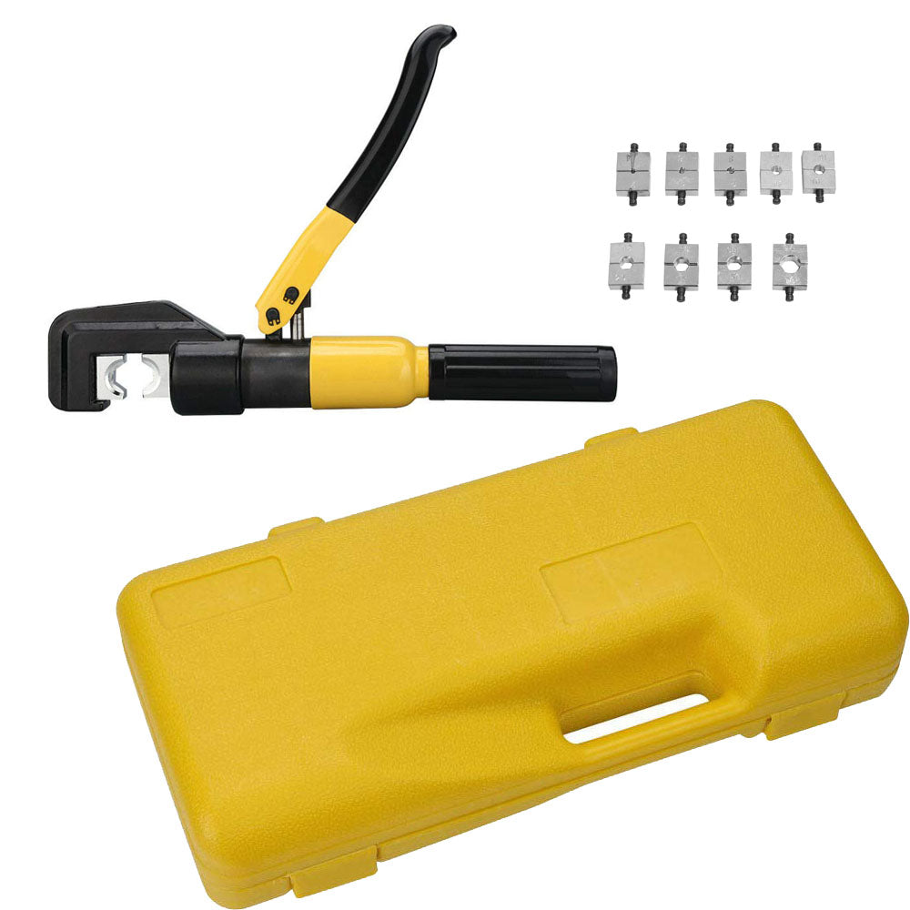Findmall 6Mt Hydraulic Crimping Tool Wire Battery Cable Lug Terminal Crimper